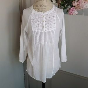 Lauren Jean company white blouse size small